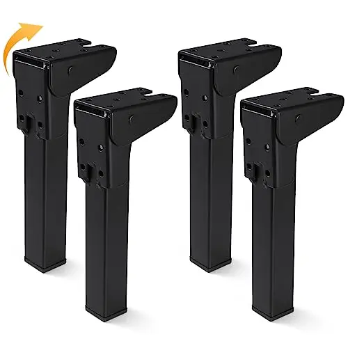 O.HSNYIU 4 Pcs Self Locking Folding Table Legs, 6", 8", 10", 12" Foldable Table Legs for Camping Tables Furniture DIY (5.9 inches / 15 cm)